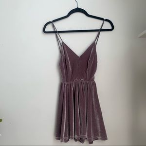 Silence + Noise Cupro Purple Velvet Romper XS